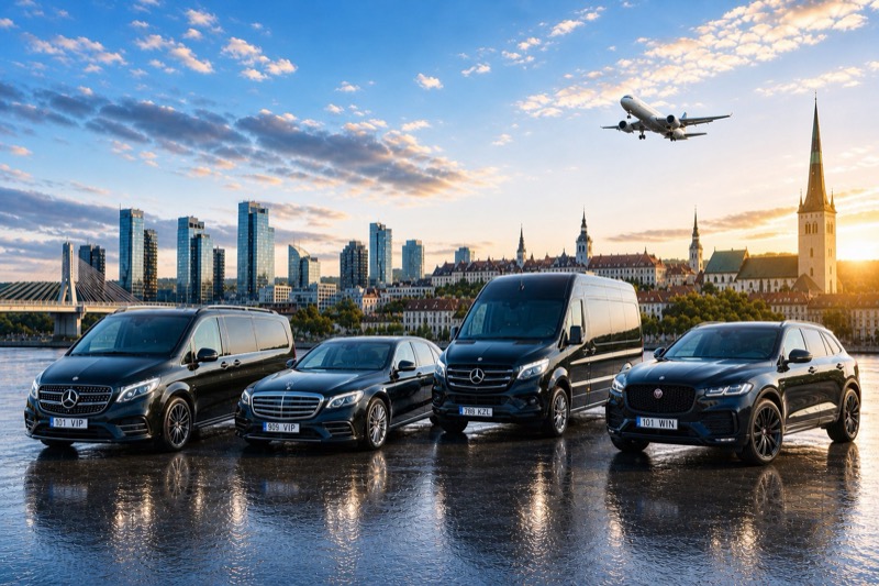 Airport transfer — Mercedes fleet at Tallinn Airport