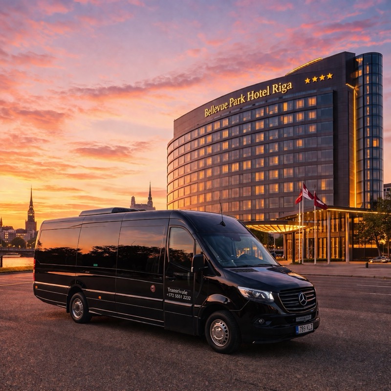 Cross-Baltic transfer — Sprinter at Bellevue Park Hotel Riga